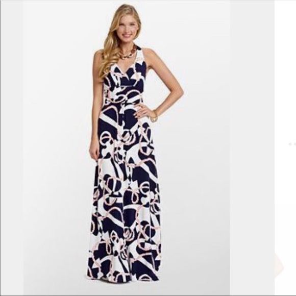 nautical maxi dress